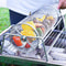 Stainless Steel Rotating BBQ Grill Basket For Roasting And Grilling 0