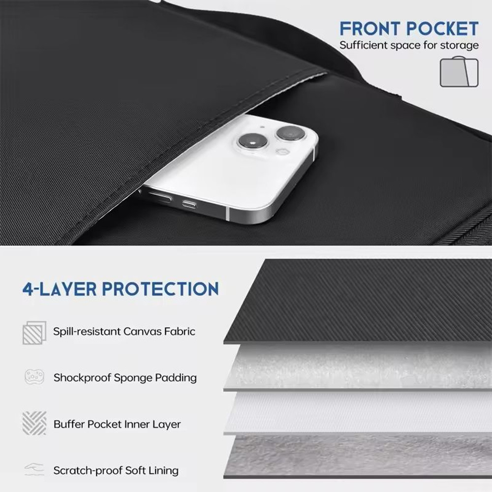 Waterproof Laptop Sleeve With Handle And Shockproof Padding For MacBook Air 3