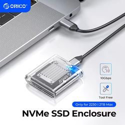 transparent nvme ssd enclosure usb c adapter 10gbps
