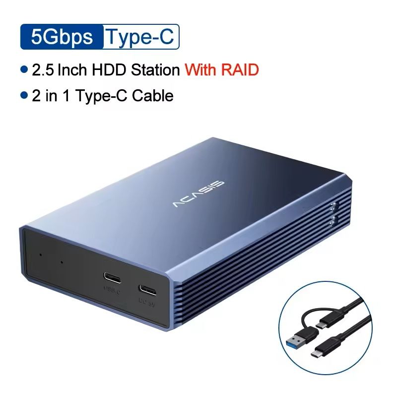 Dual Bay RAID Hard Drive Docking Station For 2535 Inch Drives 10