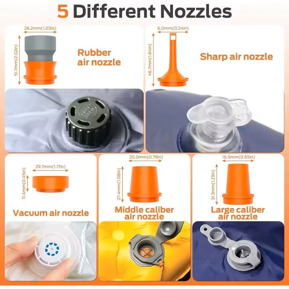 Portable Mini Air Pump With Camping Light And USB Rechargeable Battery 4