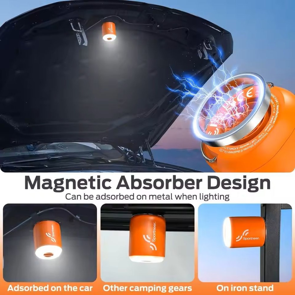 Portable Mini Air Pump With Camping Light And USB Rechargeable Battery 5