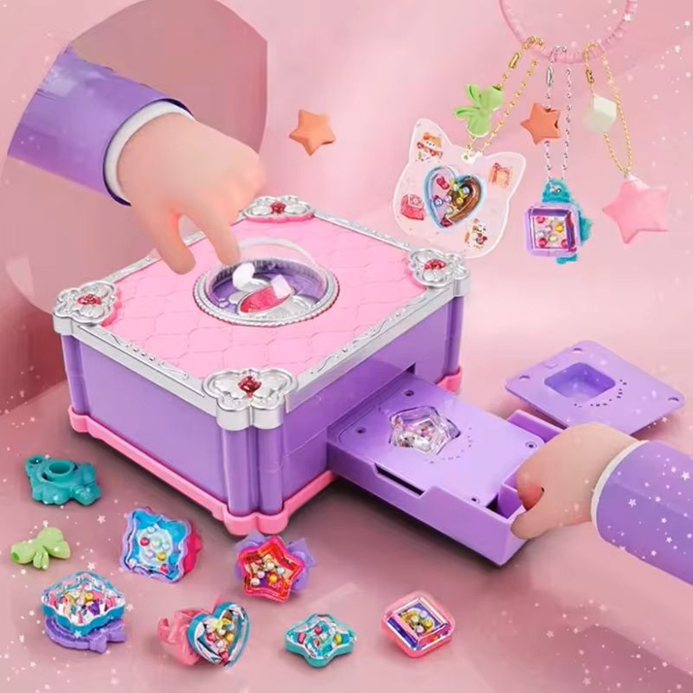 Magic Sticker Craft Book Set For Girls  DIY Jewelry  Ring Making Toy Kit 7