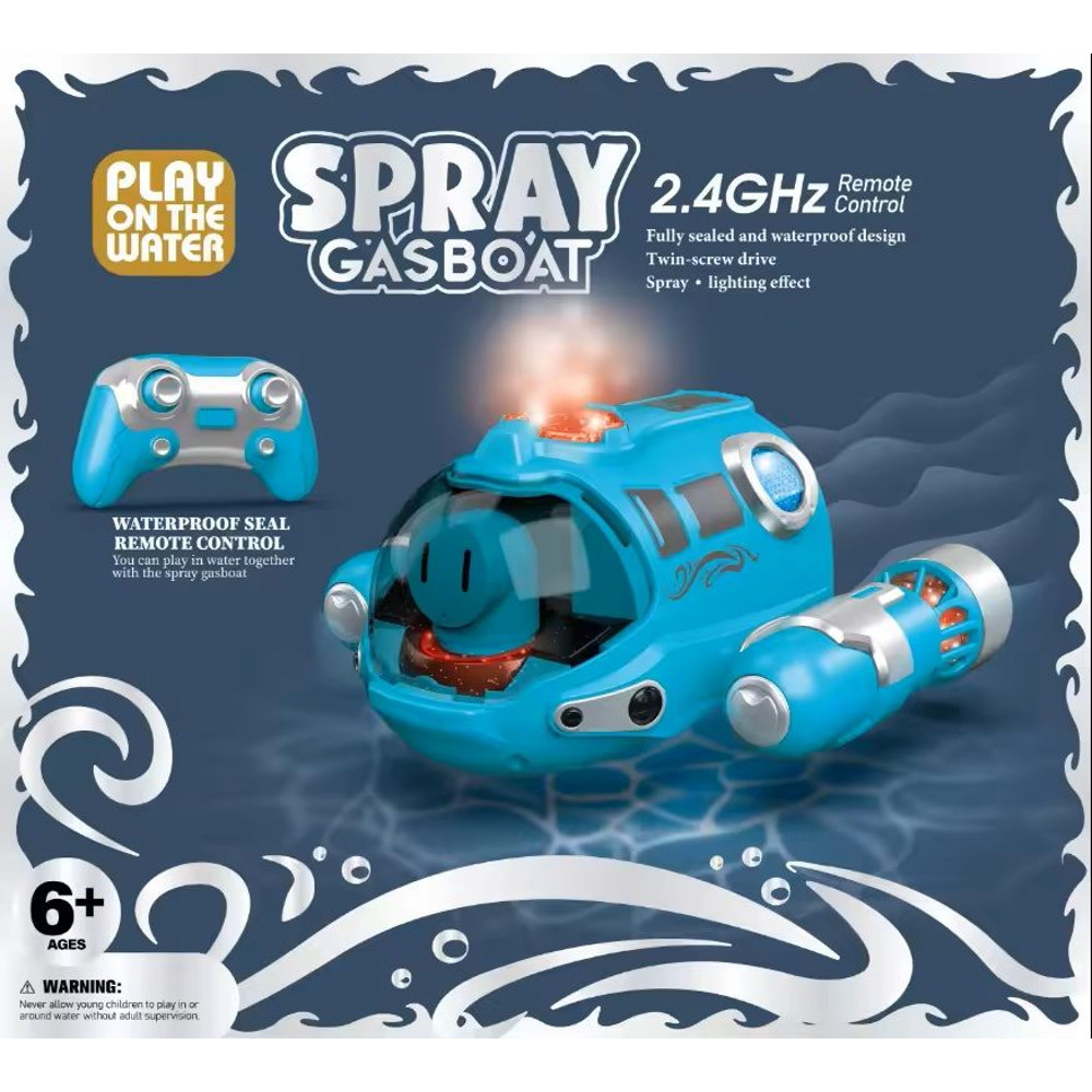 Remote Control Steamboat Toy With Spray For Pool And Bathtub 3