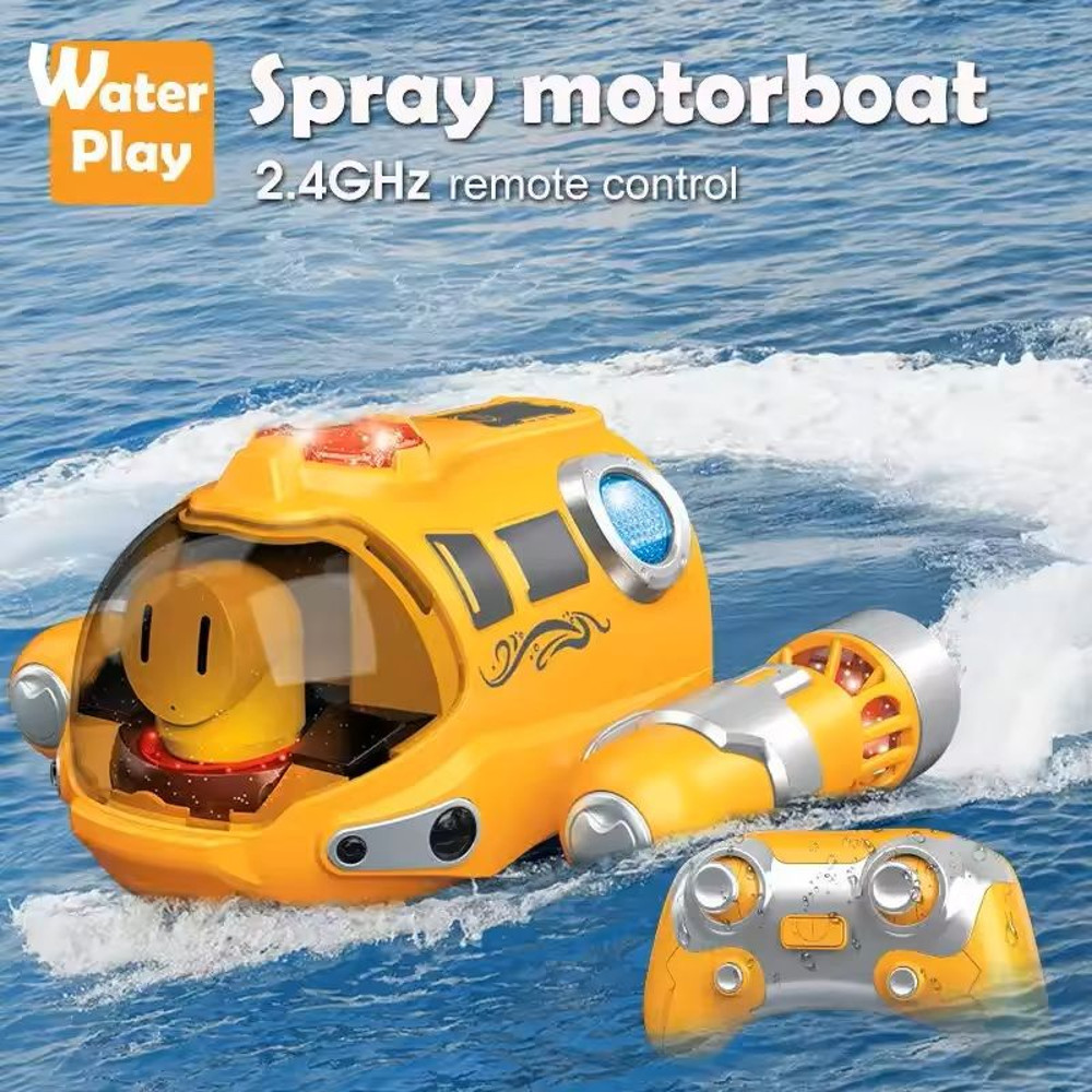 Remote Control Steamboat Toy With Spray For Pool And Bathtub 8