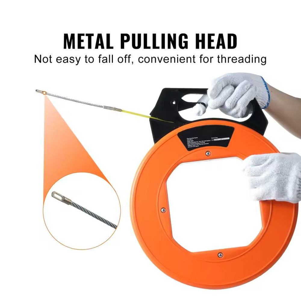Heavy Duty Fish Tape Wire Puller With Optimized Handle And Case 0