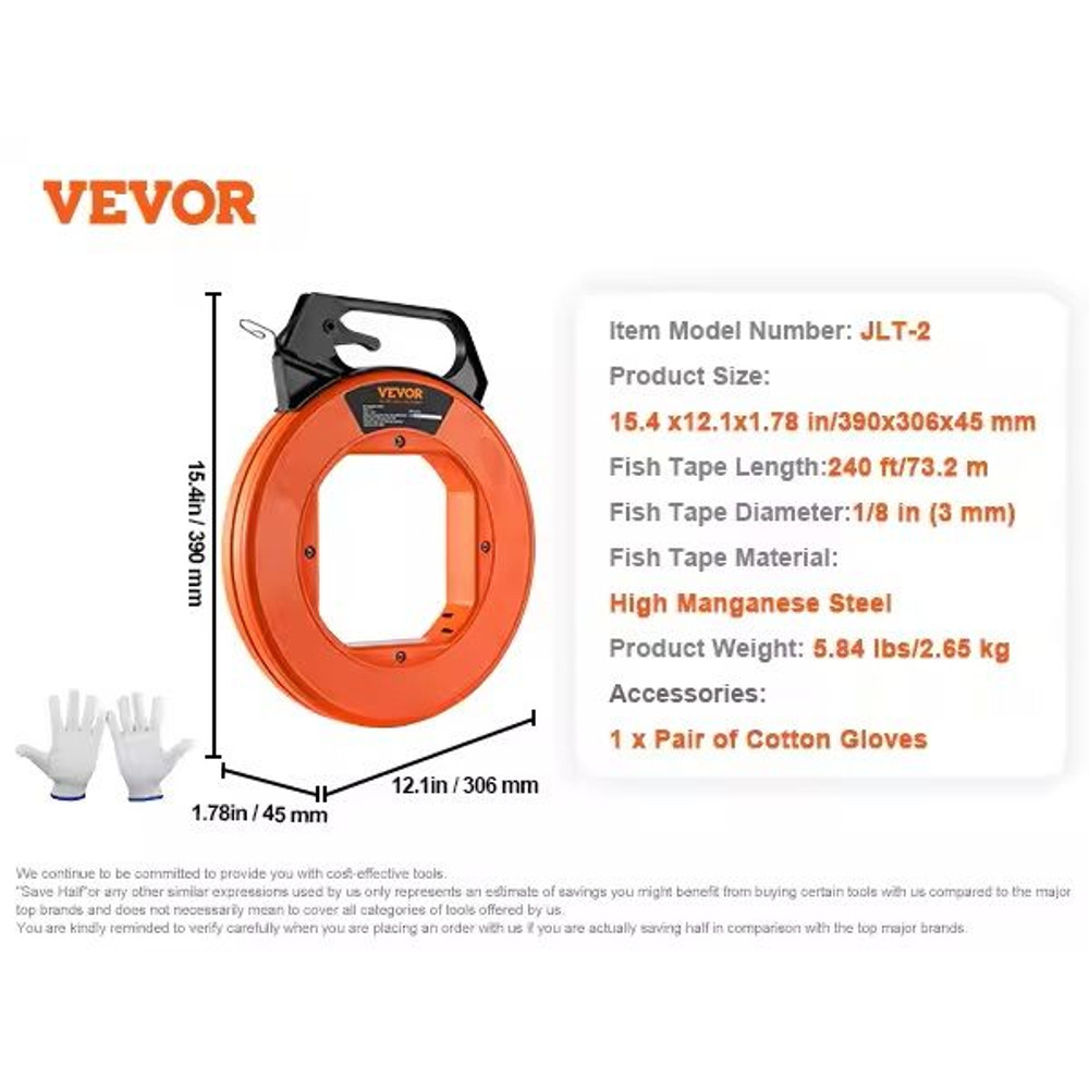 Heavy Duty Fish Tape Wire Puller With Optimized Handle And Case 6