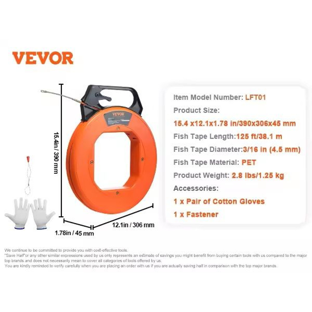 Heavy Duty Fish Tape Wire Puller With Optimized Handle And Case 8