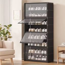 multilayer transparent shoe rack cabinet for small spaces