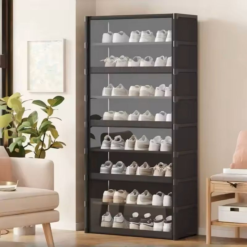 Multilayer Transparent Shoe Rack Cabinet For Small Spaces 7