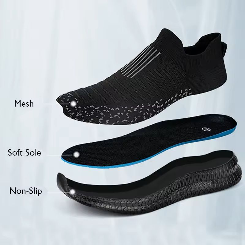 Mens Lightweight Slip On Walking Shoes With Breathable Mesh 6