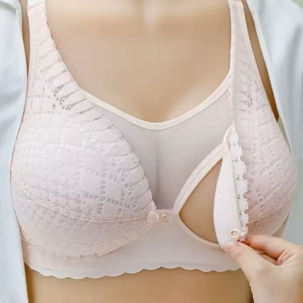 Front Button Nursing Bra For Breastfeeding And Maternity Comfort 0