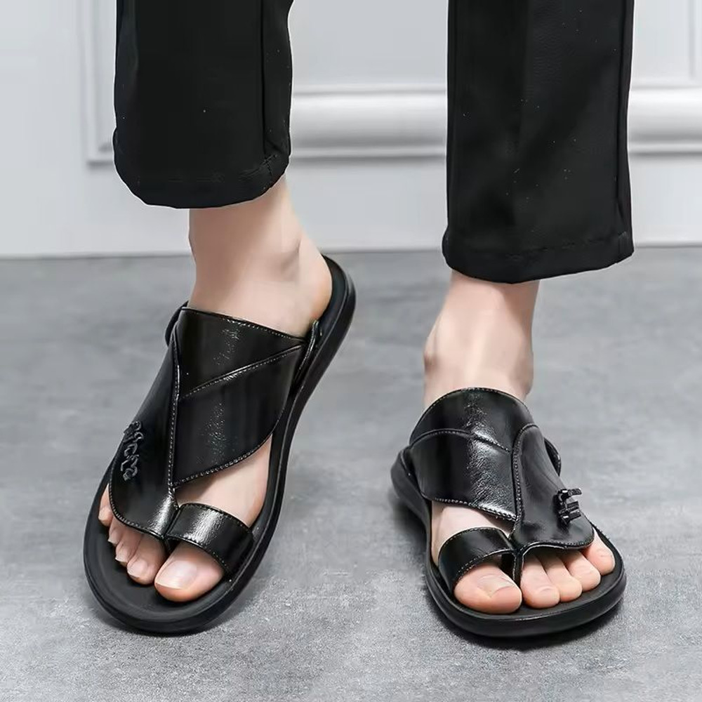 Mens Summer Leather Sandals For Casual And Business Comfort 1