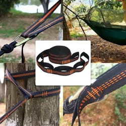 2-pack heavy-duty hammock straps with 600 lb weight capacity