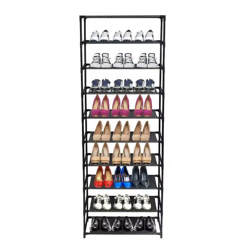 10Tier Stackable Shoe Rack With Stainless Steel Frame For 50 Pairs 3