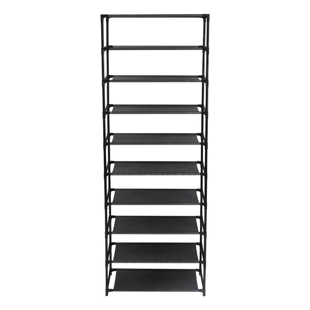 10Tier Stackable Shoe Rack With Stainless Steel Frame For 50 Pairs 4