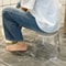 Clear Acrylic Shower Stool NonSlip Bathroom Seat For Home Kids 3