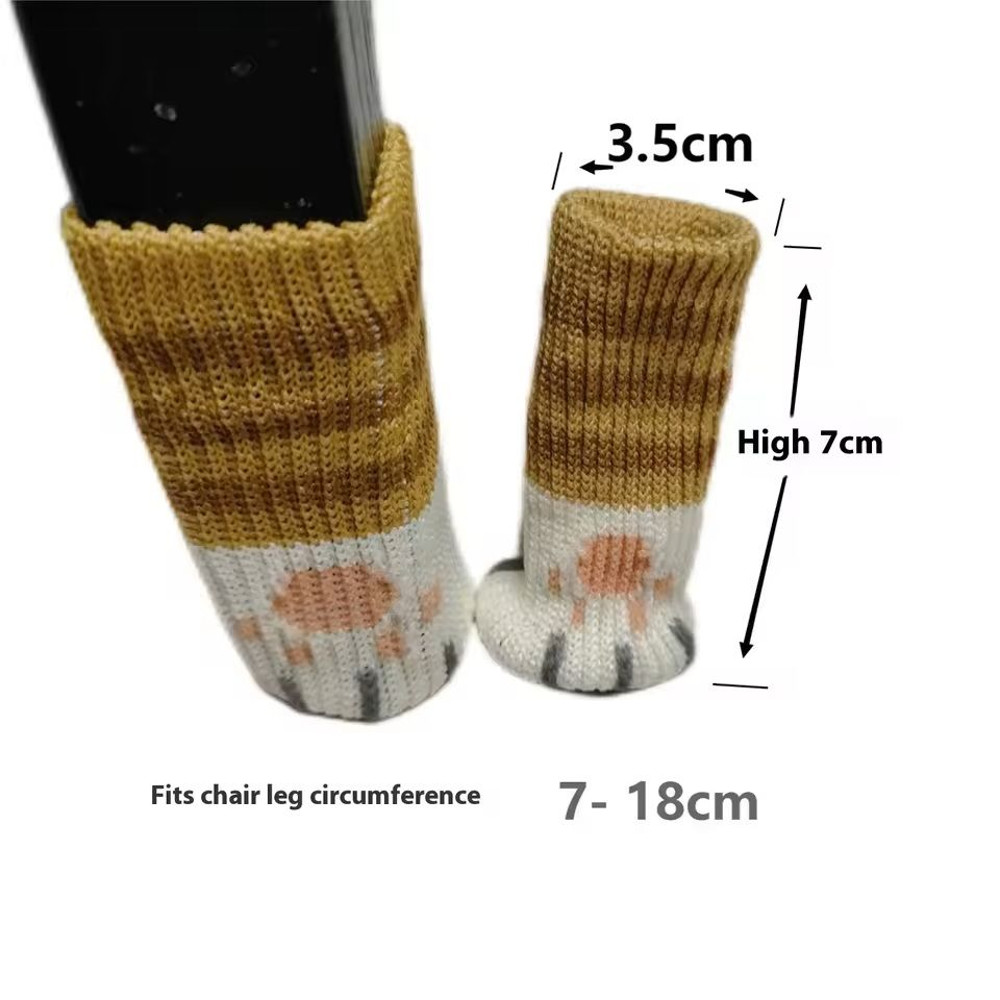 16 Piece Knitted Chair Leg Socks Set For Floor Protection 8