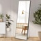 Modern Full Body Mirror With Stand Or Wall Mount 59x16 Inch Aluminum Frame 2