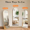 Modern Full Body Mirror With Stand Or Wall Mount 59x16 Inch Aluminum Frame 5