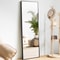 Modern Full Body Mirror With Stand Or Wall Mount 64x21 Inch Aluminum Frame 4
