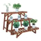 3Tier Wooden Ladder Plant Stand Indoor Outdoor Freestanding Shelf For Pots And Decor 2