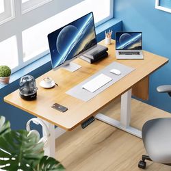 electric standing desk height adjustable 40x24 inch sit stand workstation ergonomic table
