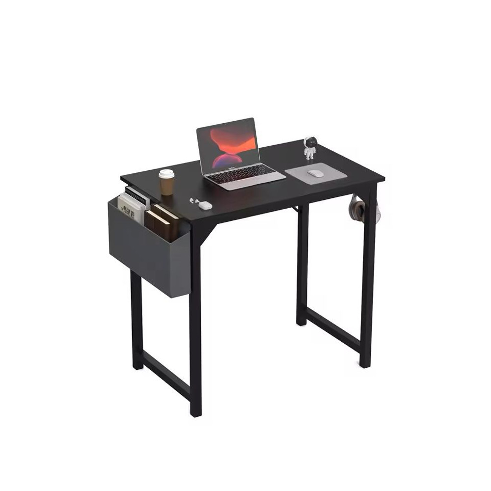 Compact Computer Desk With Side Bag And Headphone Hook Modern Study Or Gaming Table 16