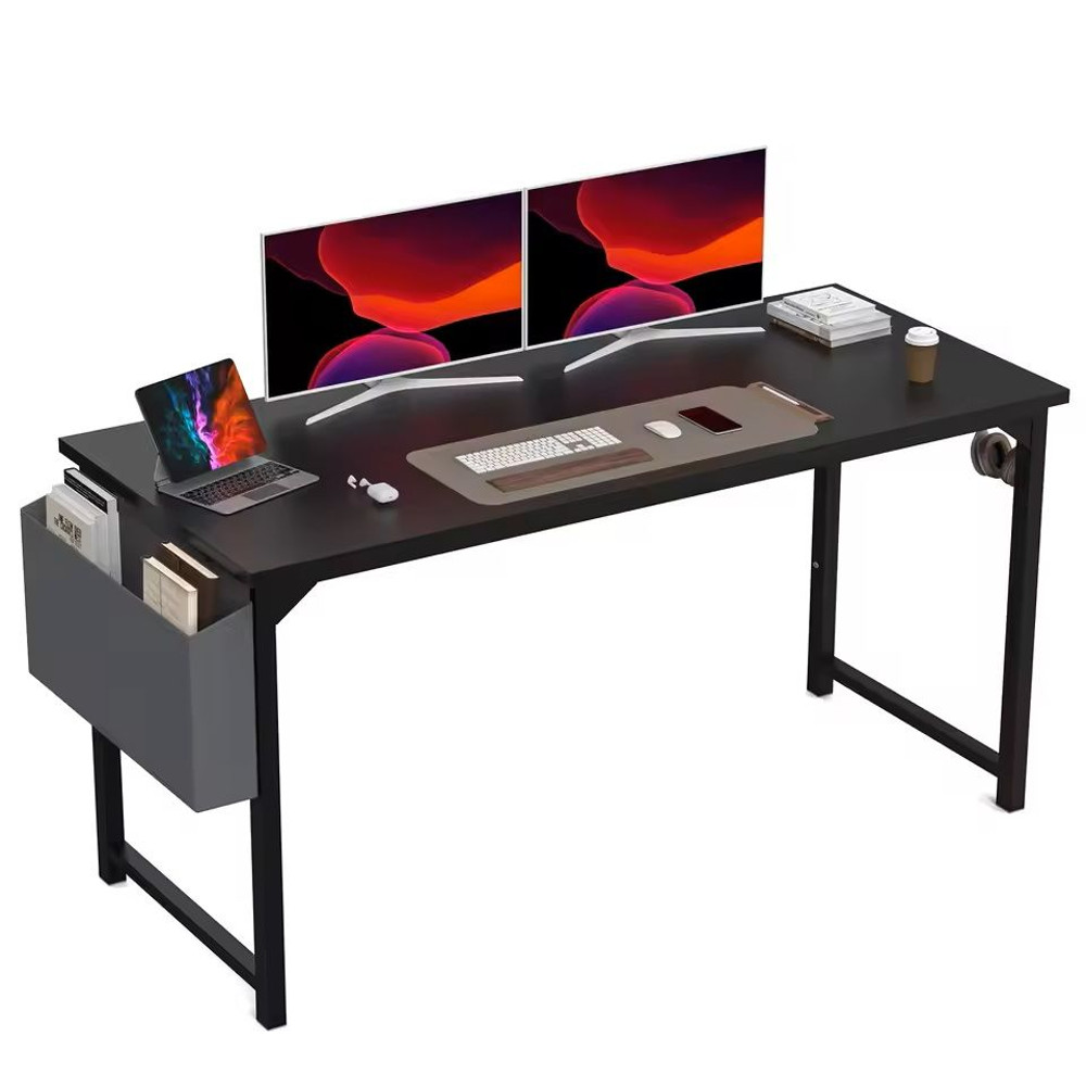 Compact Computer Desk With Side Bag And Headphone Hook Modern Study Or Gaming Table 6