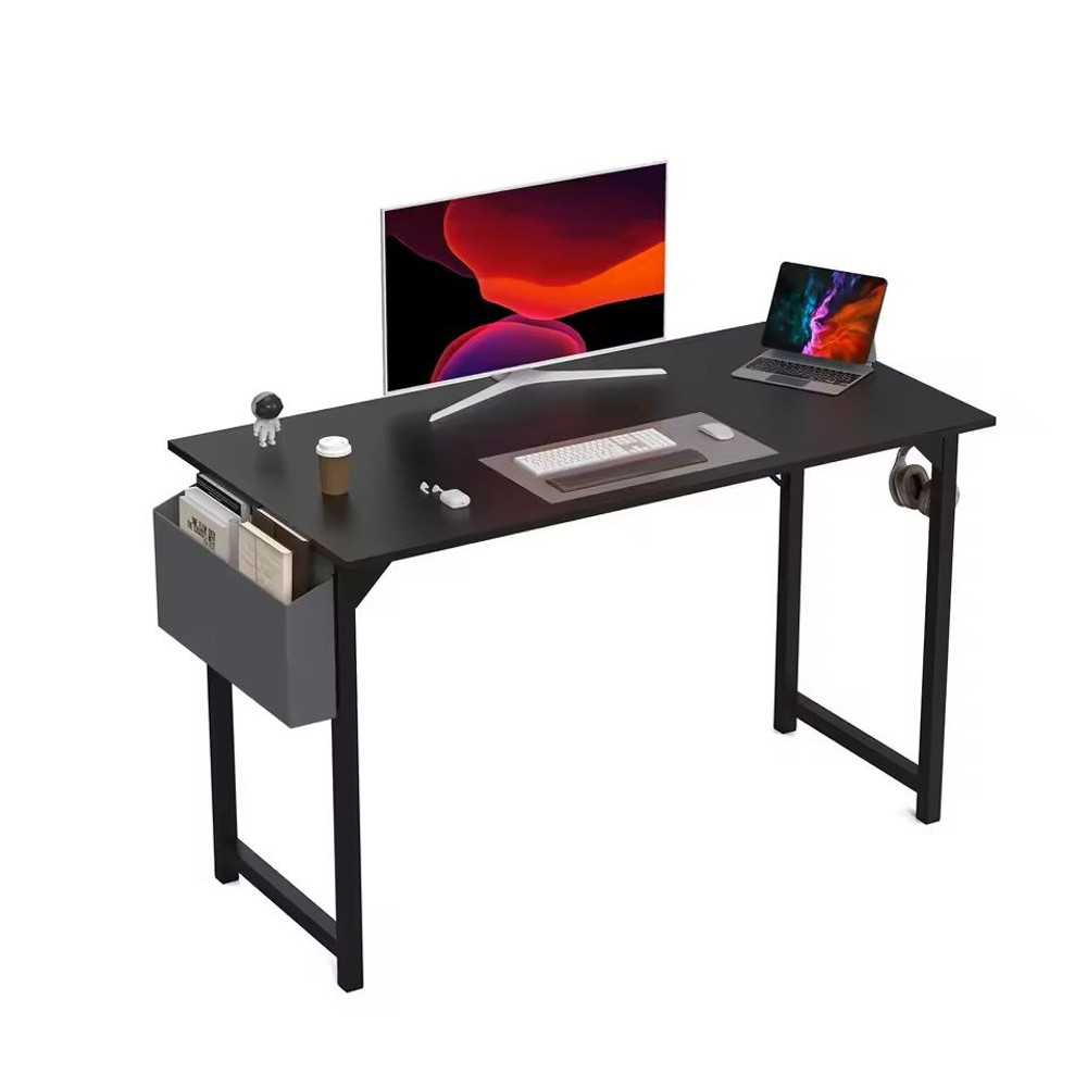 Compact Computer Desk With Side Bag And Headphone Hook Modern Study Or Gaming Table 7
