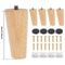 Wooden Furniture Legs Set Of 4 Solid Wood Replacement Feet Slanted Or Straight Style 3