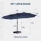 Extra Large Double Sided Patio Umbrella With Solar Lights And Base 4