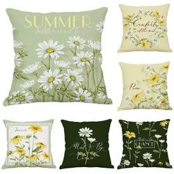 green throw pillow cover for sofa bed or car