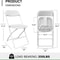 10 Pack White Folding Chairs Stackable Plastic Event Seating With Steel Frame 5
