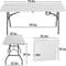 Foldable 6FT White Plastic Picnic Table With Locking Legs And Carry Handle 2