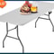 Foldable 6FT White Plastic Picnic Table With Locking Legs And Carry Handle 4
