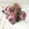 Rose Pink Silk Peony Bouquet With Buds For Home And Wedding Decor 8