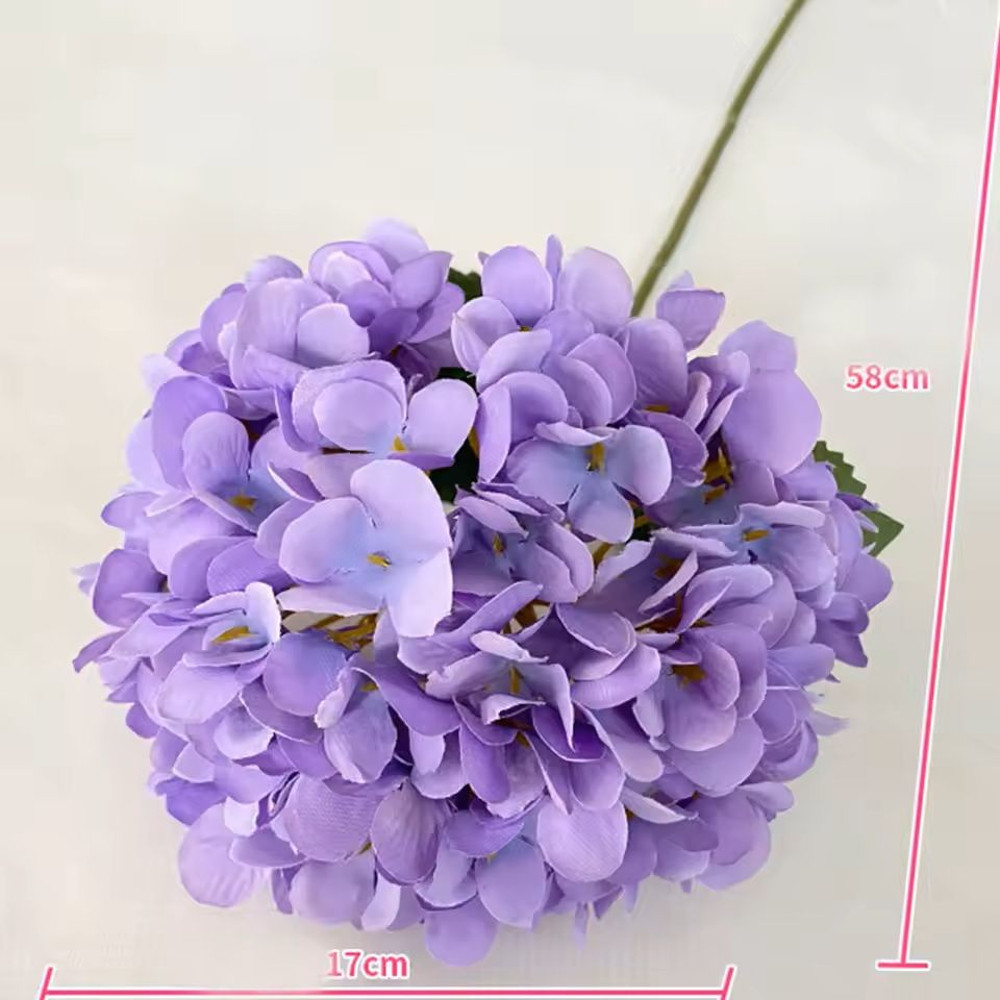 Silk Hydrangea Bouquet With Big Blooms For Home And Wedding Decor 3