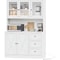 Kitchen Cabinet Hutch With Microwave Stand And Charging Station 4