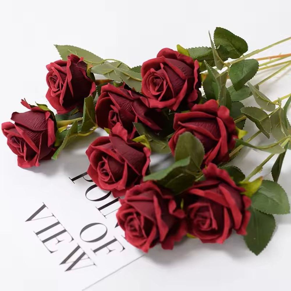 Artificial Rose Flower Stems For Home And Wedding Decoration 14