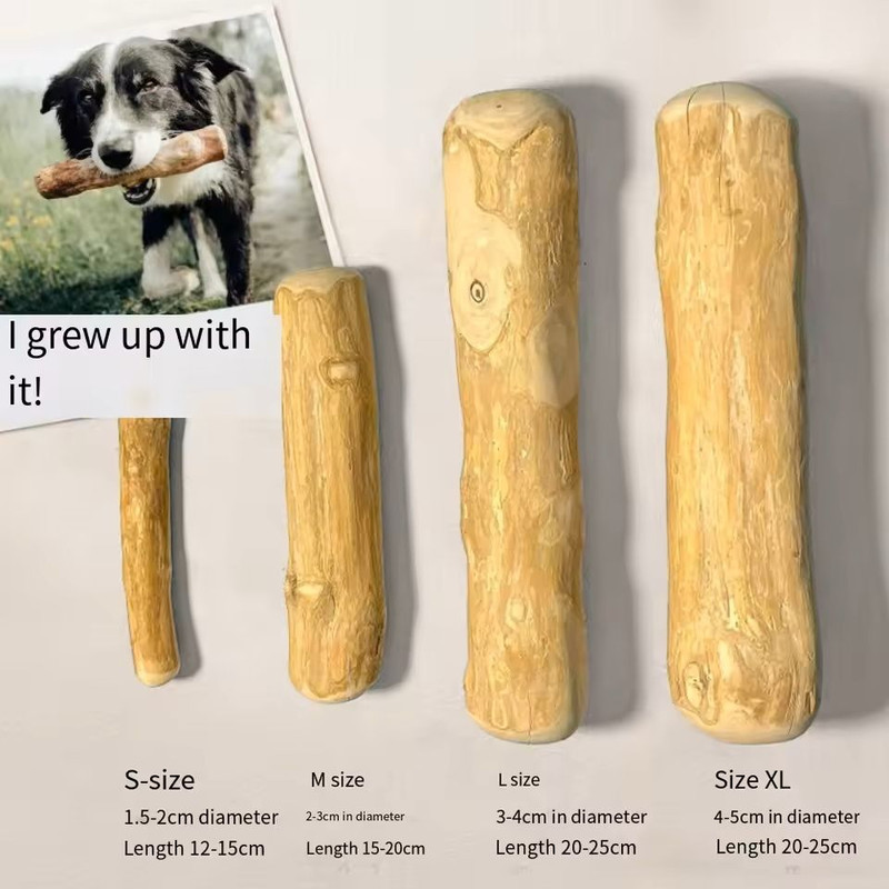Wooden Dog Chew Stick Toy For Dental Relief And Play 0