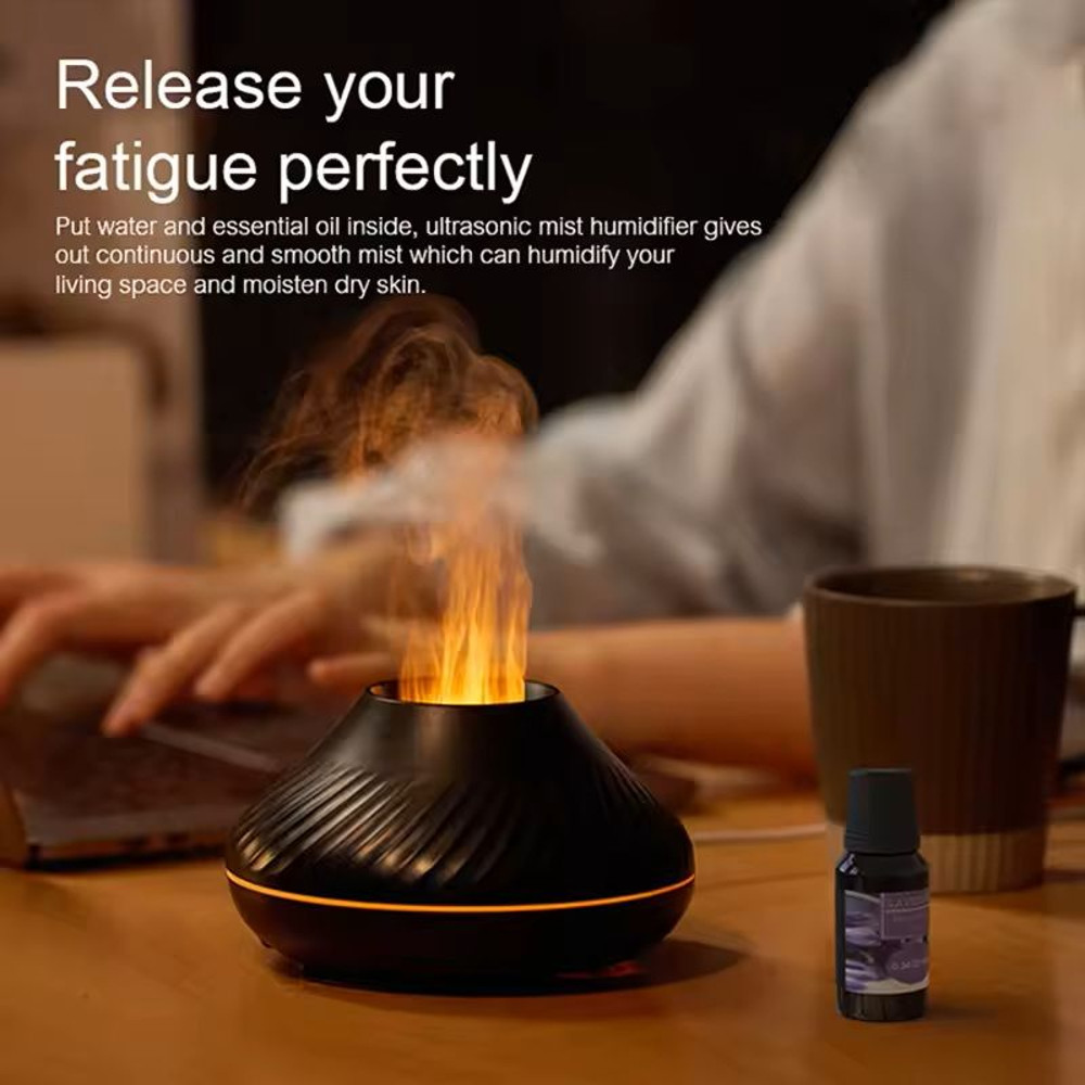 Volcanic Flame Aroma Diffuser And Essential Oil Humidifier With Night Light 6