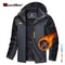 Mens Waterproof Ski Jacket With Fleece Lining And Removable Hood 0