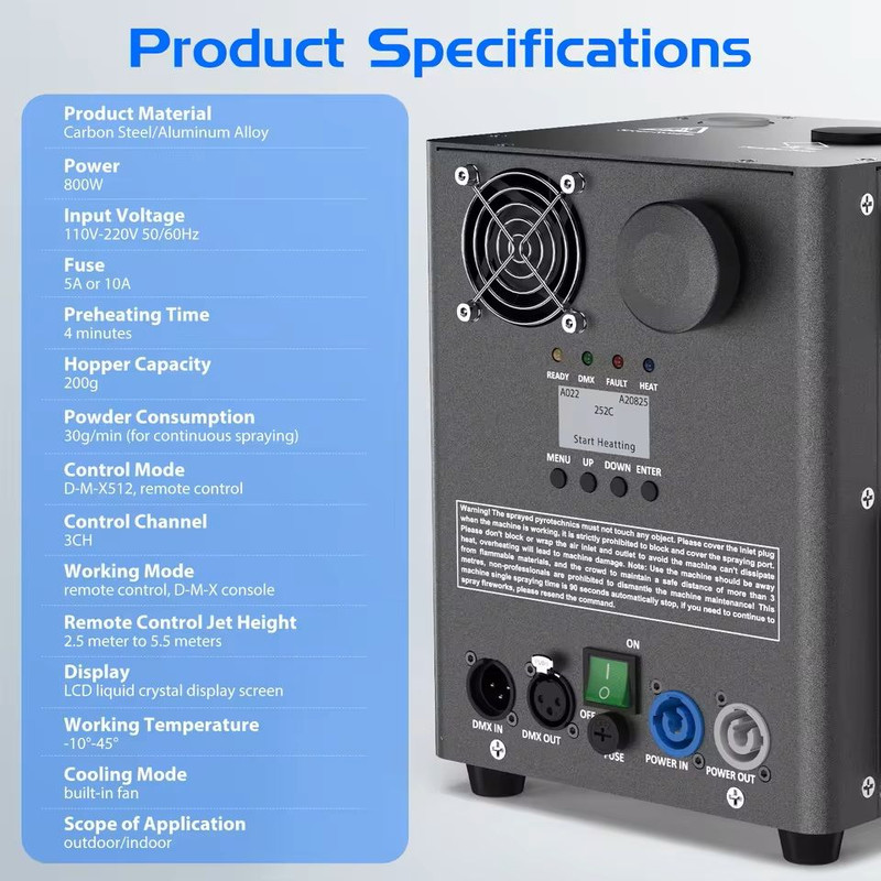 800W Cold Spark Machine For Events And Stage Effects 2