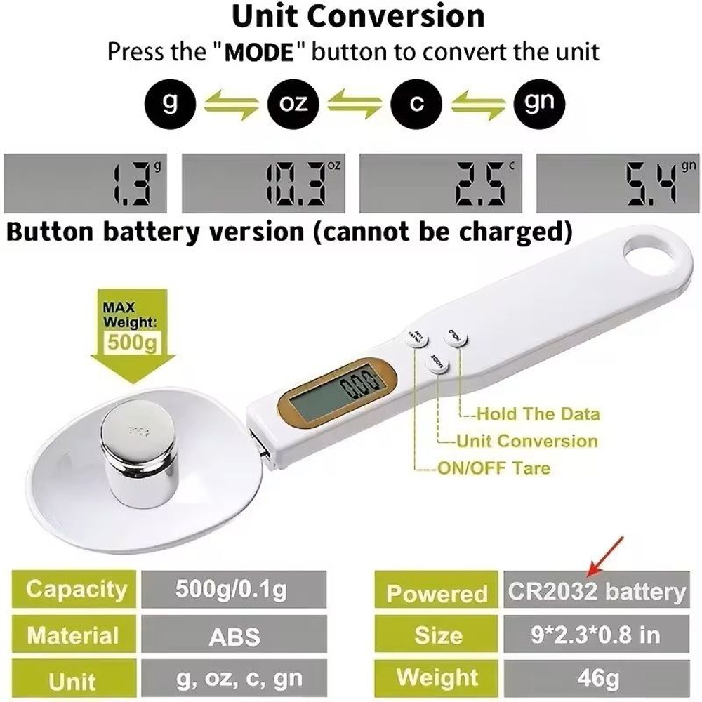 Mini Digital Spoon Scale LCD Kitchen Measuring Tool For Coffee Flour And Powder 6