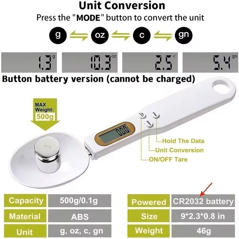 Mini Digital Spoon Scale LCD Kitchen Measuring Tool For Coffee Flour And Powder 6