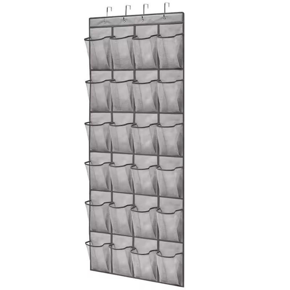 Over The Door Shoe Rack With 24 Mesh Pockets Hanging Closet Organizer Holder 3