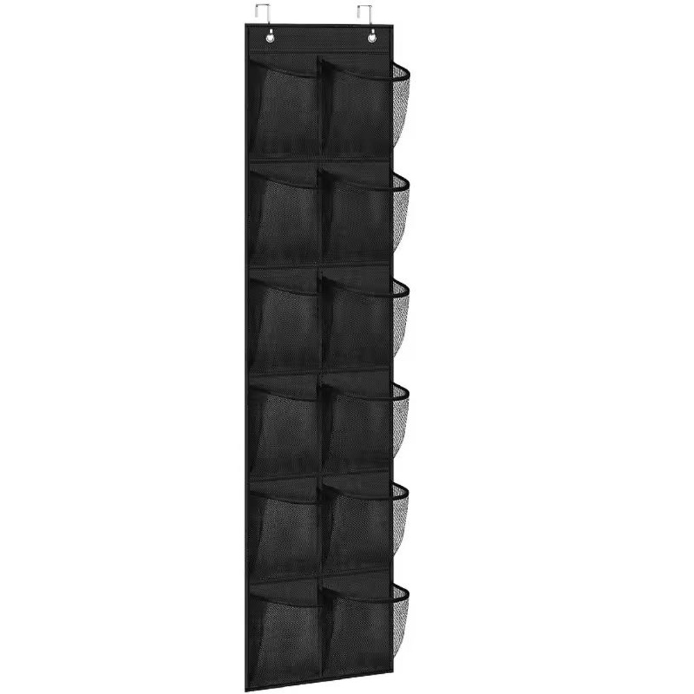 Over The Door Shoe Rack With 24 Mesh Pockets Hanging Closet Organizer Holder 8
