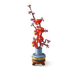 flower bonsai building block set decorative brick art kit for home or office display