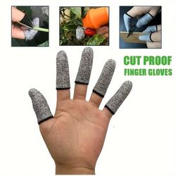 10 piece anti cut finger sleeve set flexible fingertip protectors for kitchen and craft safety